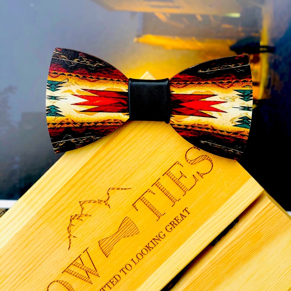 Wooden bow tie